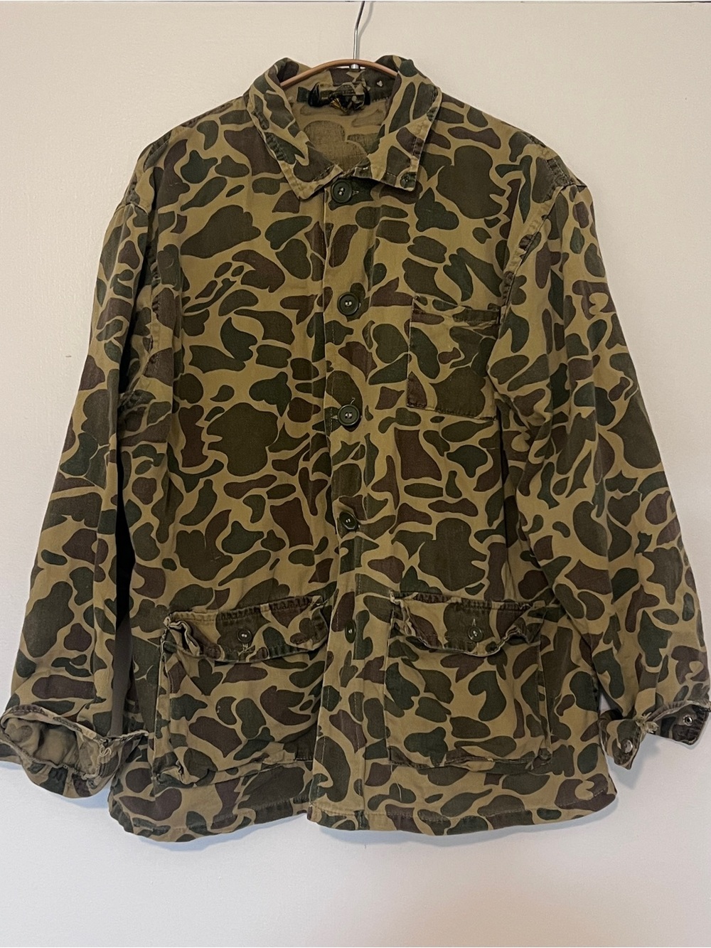 Vintage duck camo chore coat